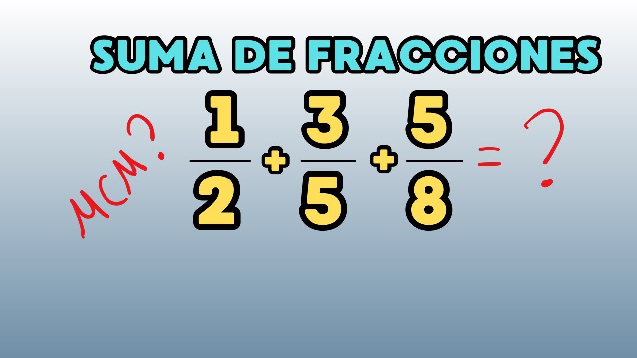¿CÓMO SUMAR FRACCIONES? fácil y sencillo - aprendecongisse