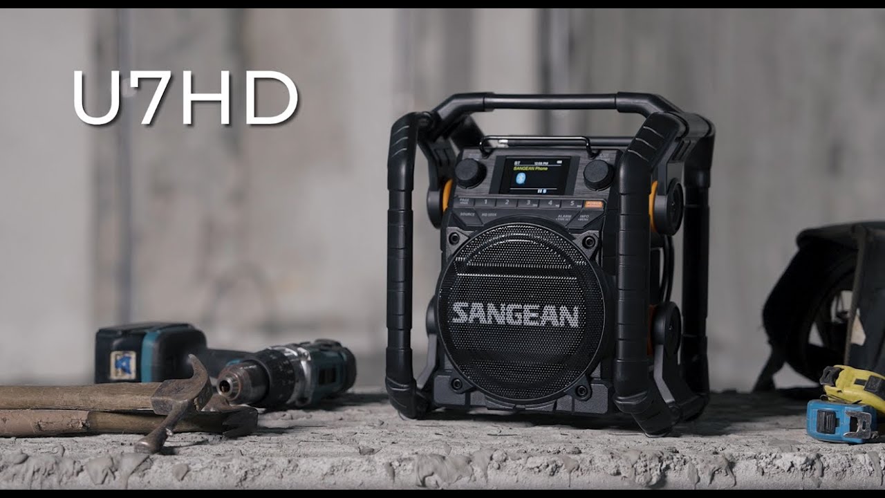 U7HD l HD Radio/AM/FM-RBDS/Bluetooth/AUX/TWS/Ultra Rugged Dustproof/Waterproof Digital Radio