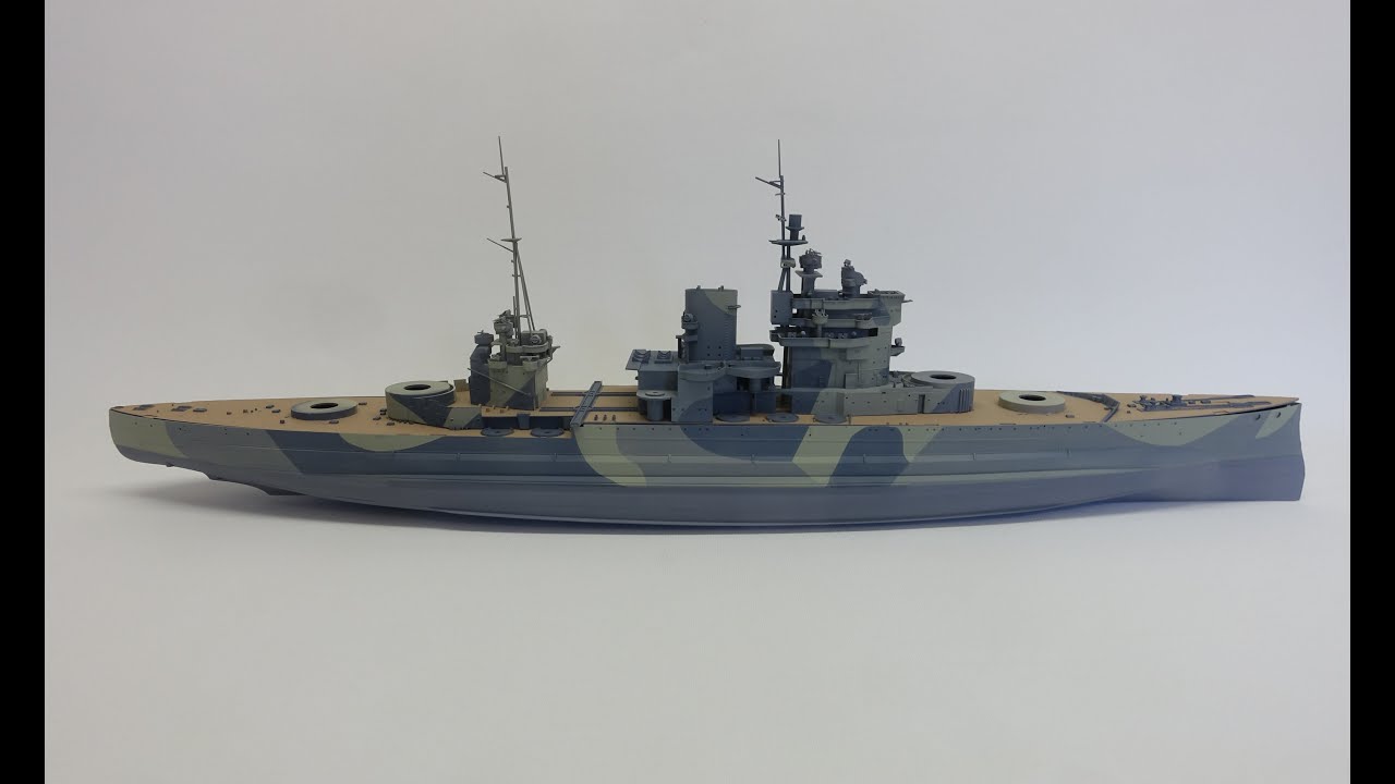 Building the 1/350 Battleship Queen Elizabeth for Drachinifel - Part Three, Paint