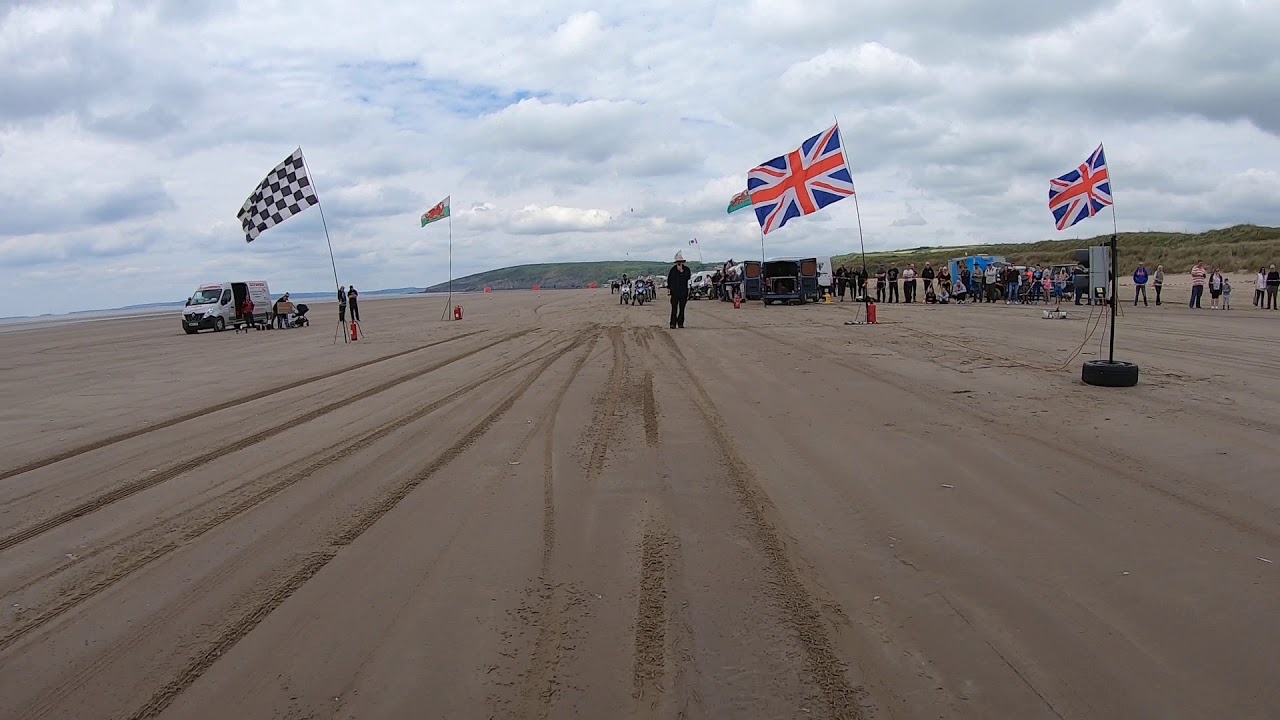 Pendine sands straightliners speed week , 174mph beach run, ZX12R