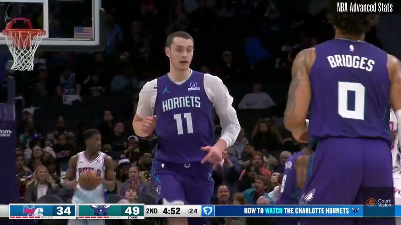 Ryan Kalkbrenner - 13 Points, 3 Blocks, 9 Rebounds vs 76ers - 2025-26 Regular Season