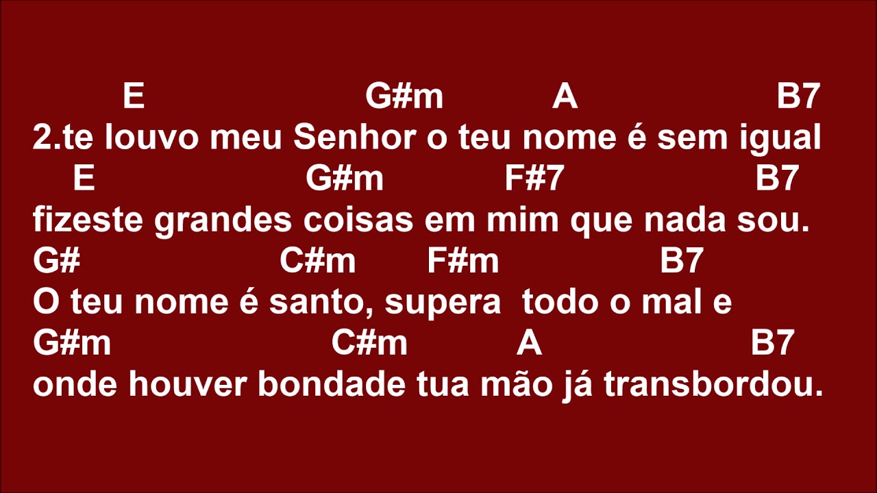 [ENTRADA] TE LOUVO MEU SENHOR