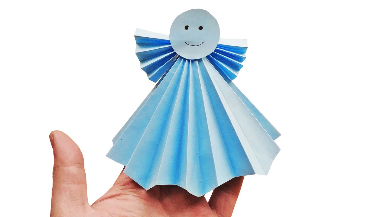 Anioł z papieru 3d 👼 Jak zrobić aniołka z papieru 👼 Ozdoby Świąteczne 🌲 DIY Paper Angel 👼