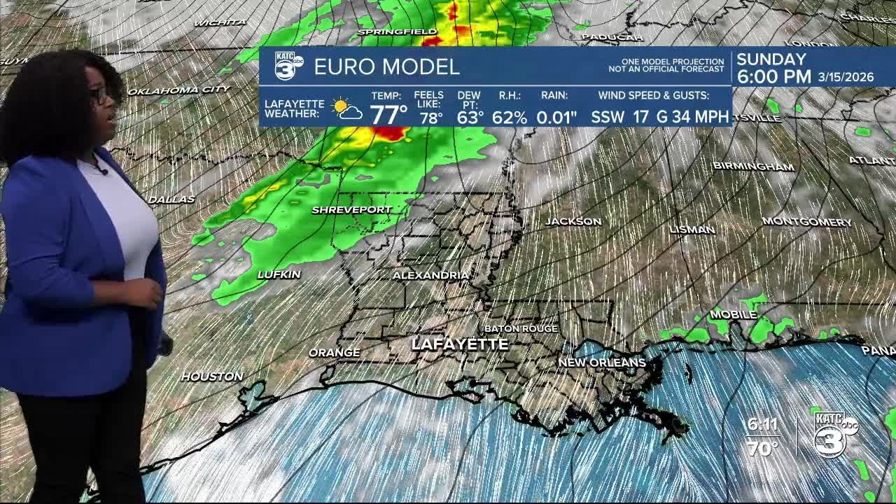 KATC Weather Forecast 6pm 03-13-26