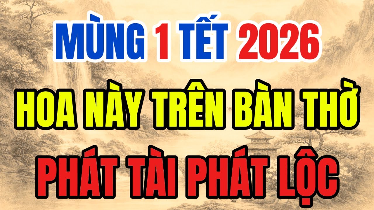 MÙNG 1 TẾT 2026 - ĐẶT 6 LOẠI HOA NÀY LÊN BÀN THỜ, GIA TIÊN BAN PHƯỚC, TIỀN TÀI ÙN ÙN KÉO TỚI