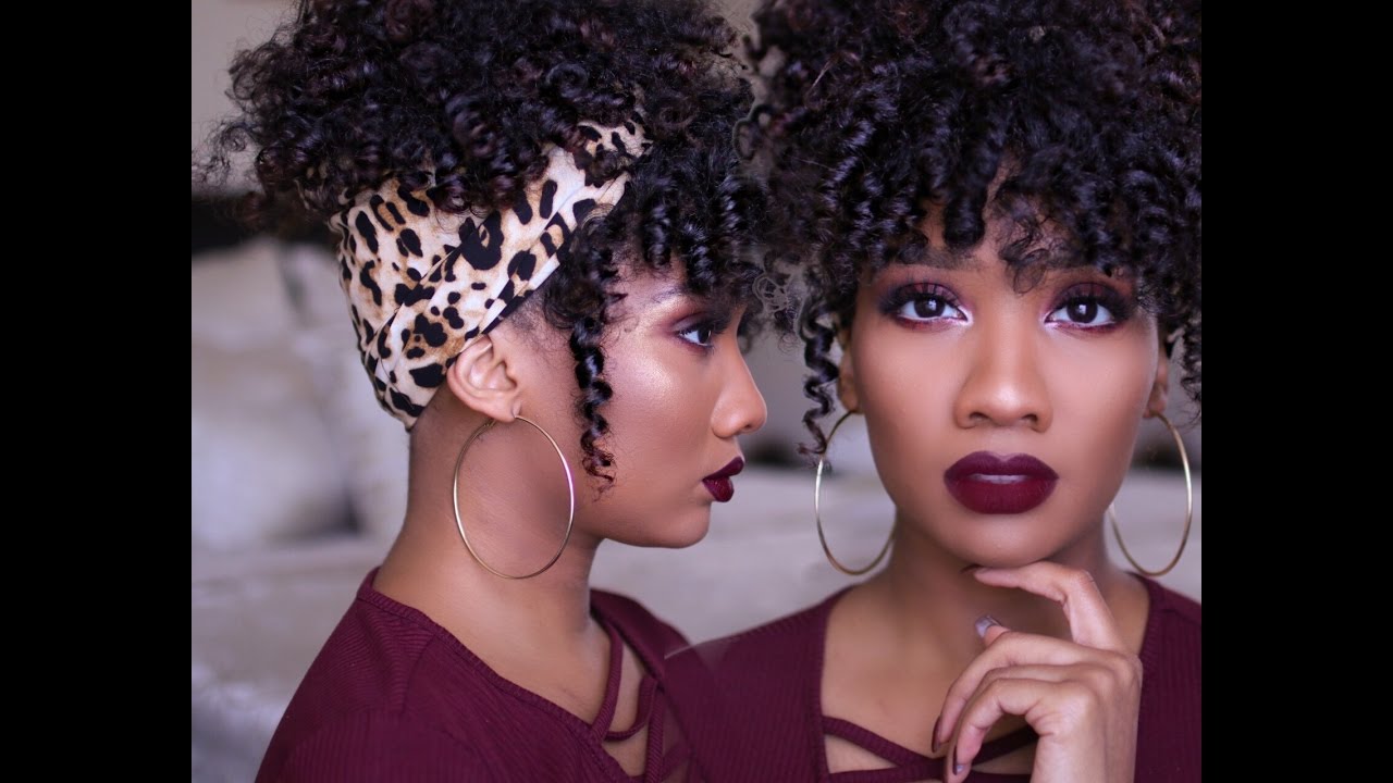 Curly Updo W/ Trendy Turban