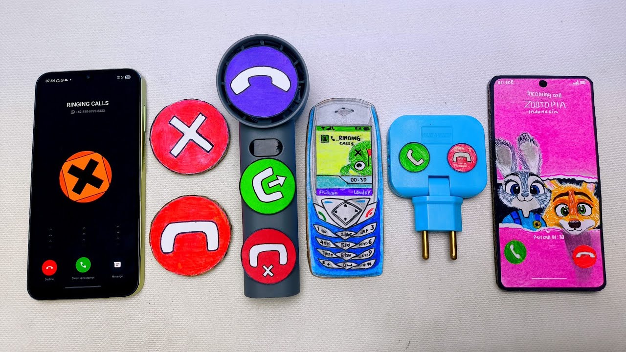 Galaxy a24 vs Only Button vs Fan phone vs Nokia vs Folding Socket vs Nothing Phone 5 incoming call