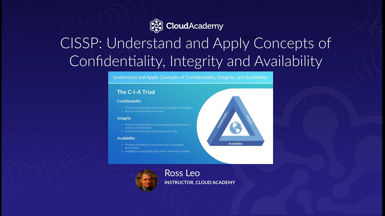 CISSP: Understand and apply concepts of Confidentiality, Integrity and Availability