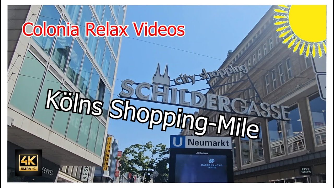 Die Kölner Schildergasse bis zum Heumarkt über Elogiusplatz Vorbereitung zum CSD