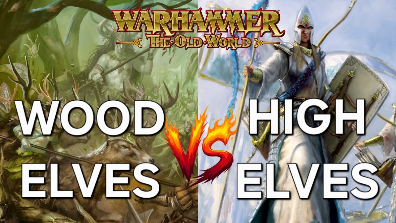 Лесные эльфы против Высших эльфов — Warhammer: The Old World — 15-минутный отчёт о битве