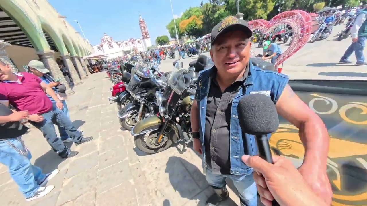 Entrevistas bikers en Cholula,Pue. de mega rodada 1200 SC