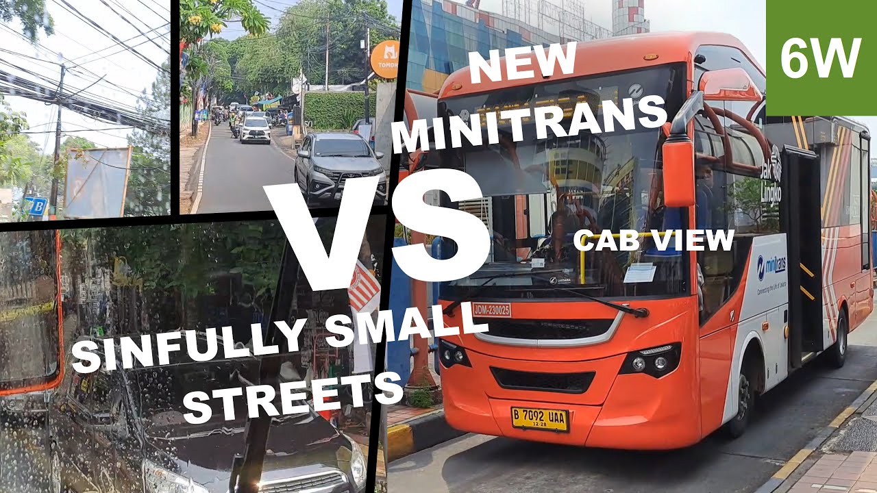 New Bus vs TINY roads | Transjakarta 6W Ride to Imigrasi
