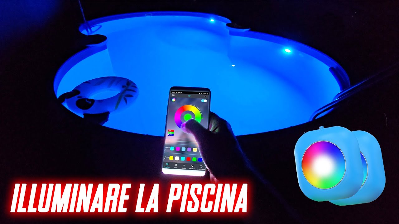 COME ILLUMINARE qualsiasi piscina con meno di 100&euro; con i LED LyLmLe 40W