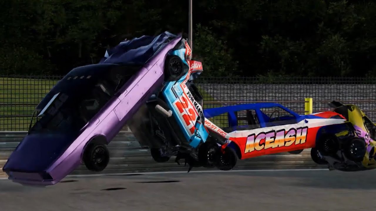 BeamNG Banger Racing Crashes 34