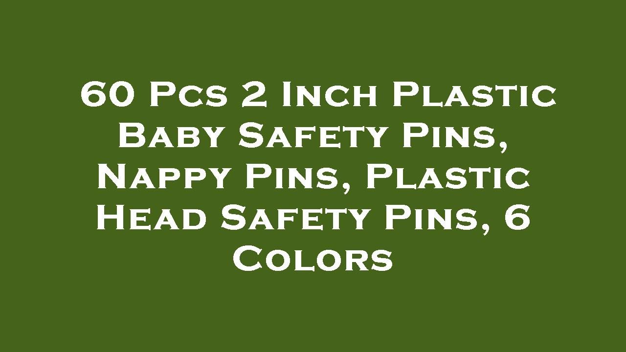 60 Pcs 2 Inch Plastic Baby Safety Pins, Nappy Pins, Plastic Head Safety Pins, 6 Colors Review