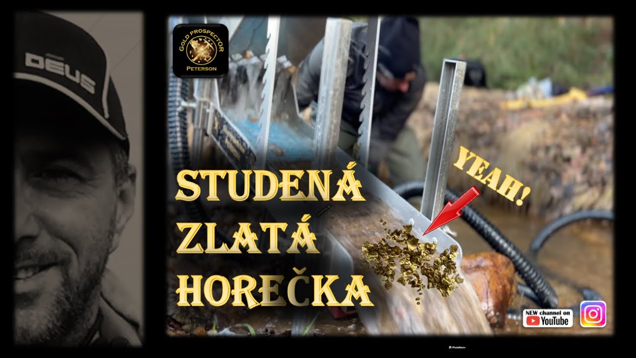 ZLATÁ HOREČKA NA ZIMNÍM POTOCE první zimní rýžování zlata na bohatém místě se povedlo!