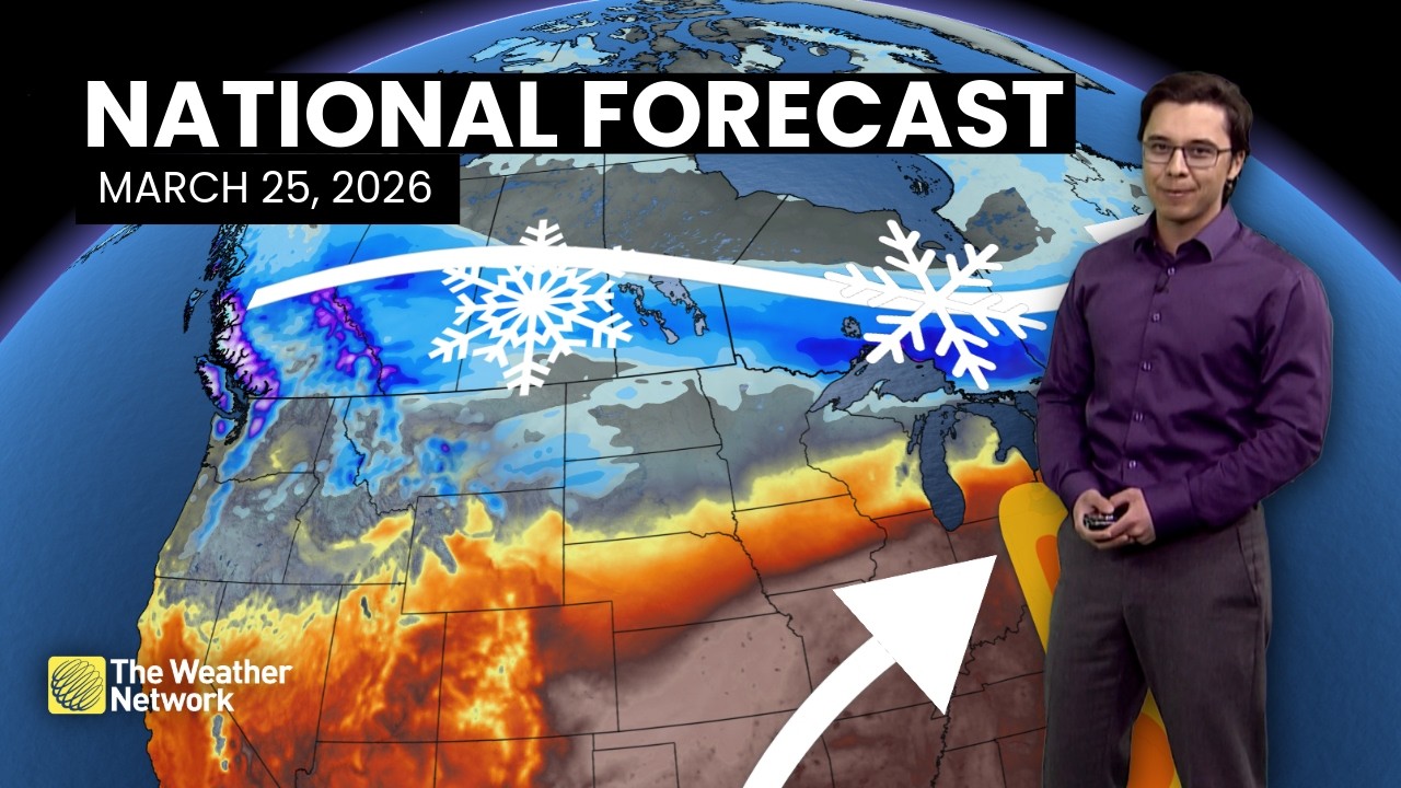 Национальный прогноз погоды Канады &mdash; 25 марта 2026 г. | #WeatherAM
