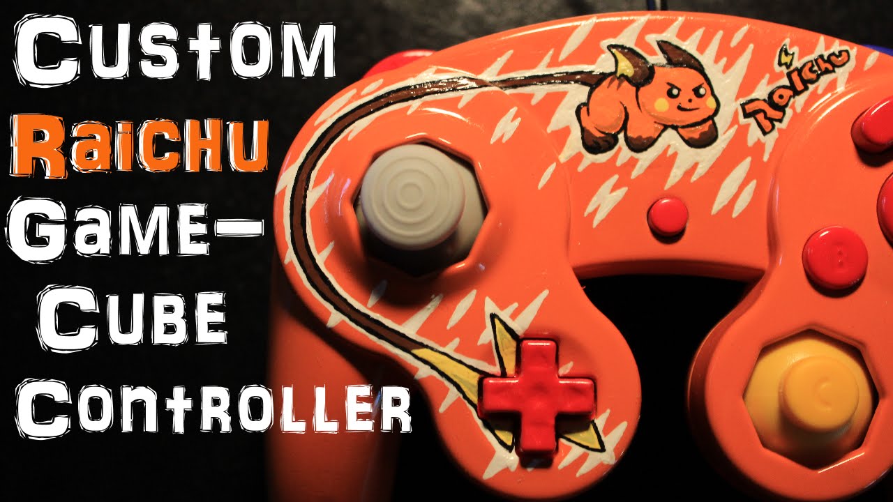 Custom Raichu Gamecube Controller! | Controller Repaint Montage