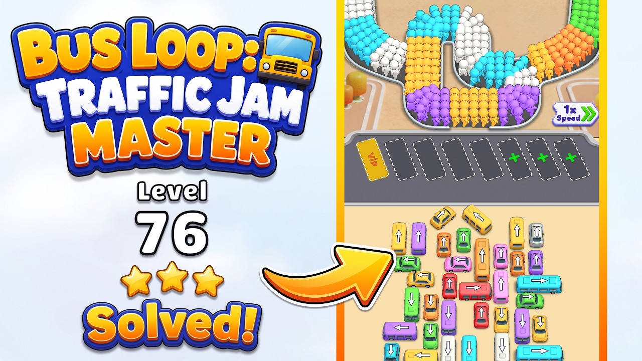 🚌 Bus Loop: Traffic Jam Master | Level 76 Walkthrough & Solution 🚦