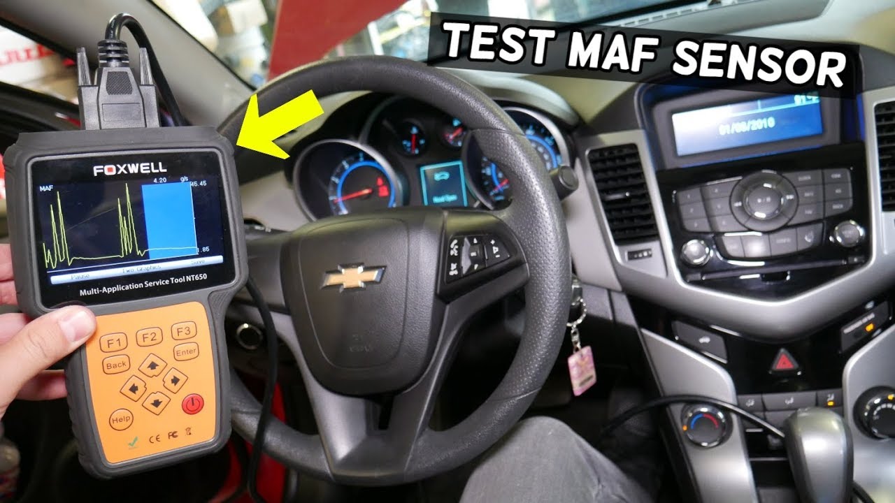 HOW TO TEST MAF SENSOR ON CHEVROLET CRUZE SONIC. CHEVY CRUZE SONIC ENGINE LIGHT ON MAF