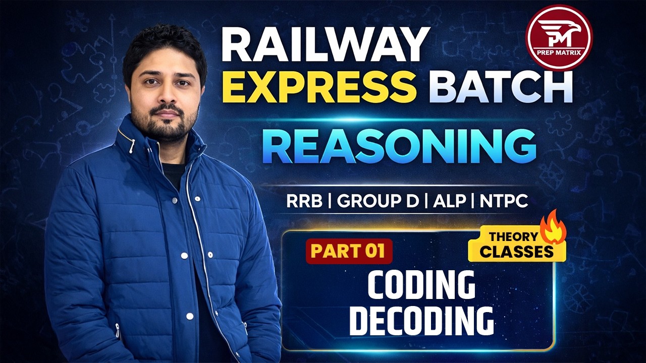 RRB NTPC 2026 | ALP | Group D | Railway Foundation Batch | Reasoning by Rahul Sir | Coded Equation 4