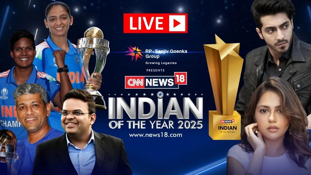 LIVE: CNN News18 Indian of the Year 2025 | Jaideep Ahlawat | Jay Shah | Harmanpreet Kaur