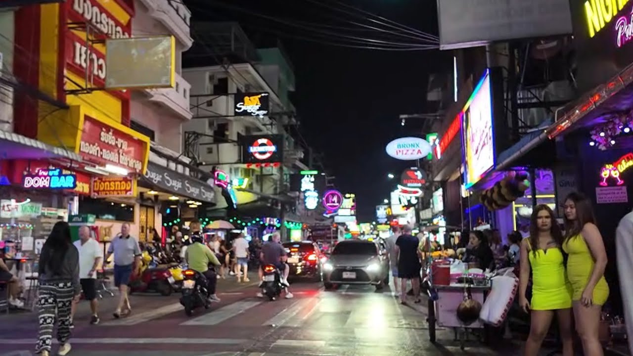 Pattaya Soi Buakhao Nightlife, Thailand - 4K 60FPS