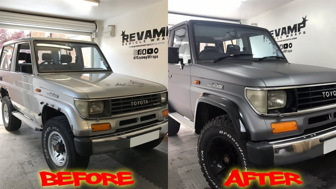 Toyota LJ70 Land Cruiser Wrapped in Matte Charcoal