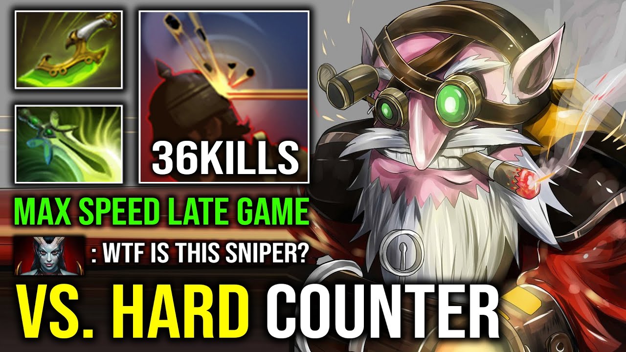 EVEN Hard Counter Can't Stop Late Game Sniper 100% Max Agility Speed Unlimited Crit Carry Dota 2