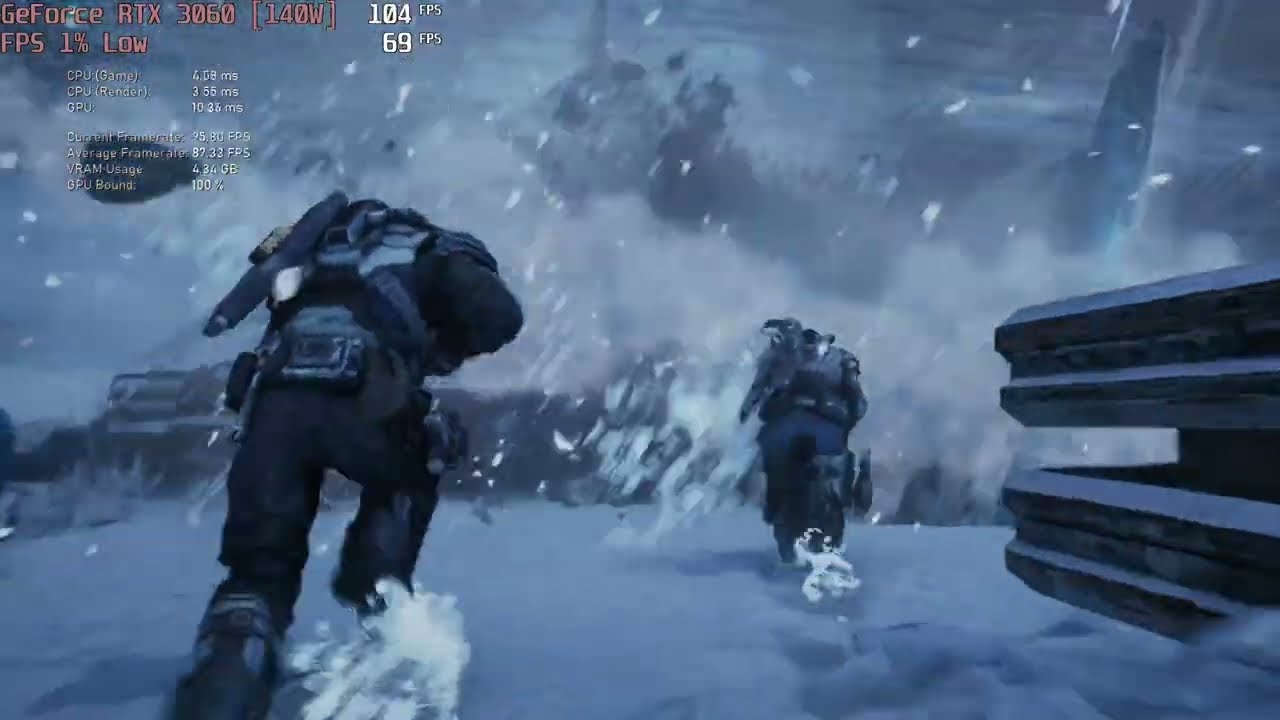🎮 NVIDIA GeForce RTX 3060 [Laptop, 140W] - Gears 5 gameplay benchmarks (1080p)