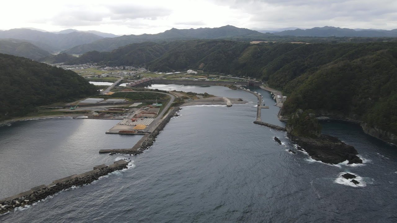 岩手県下閉伊郡　小本港で空撮！
