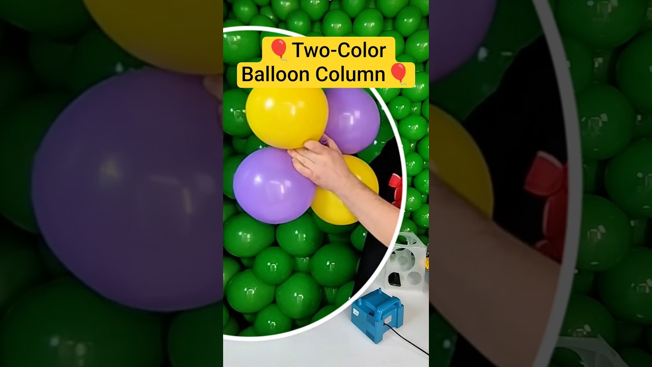 How to Make a Two-Color Balloon Column | Easy DIY Party Decoration Tutorial