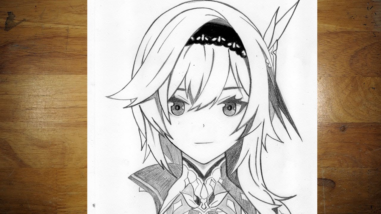 Anime Drawing | How to Draw Eula | Genshin Impact