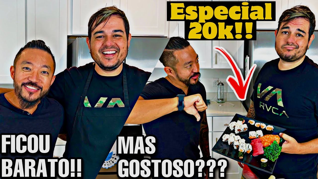 A PRIMEIRA VEZ DELE FAZENDO SUSHI NOS EUA!! (FICOU EMOCIONADO!!)