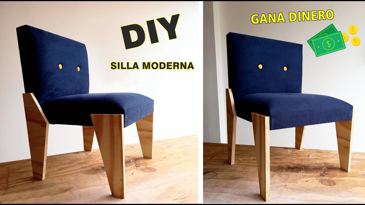 DIY - Asiento Silla MODERNA fácil de hacer, paso a paso
