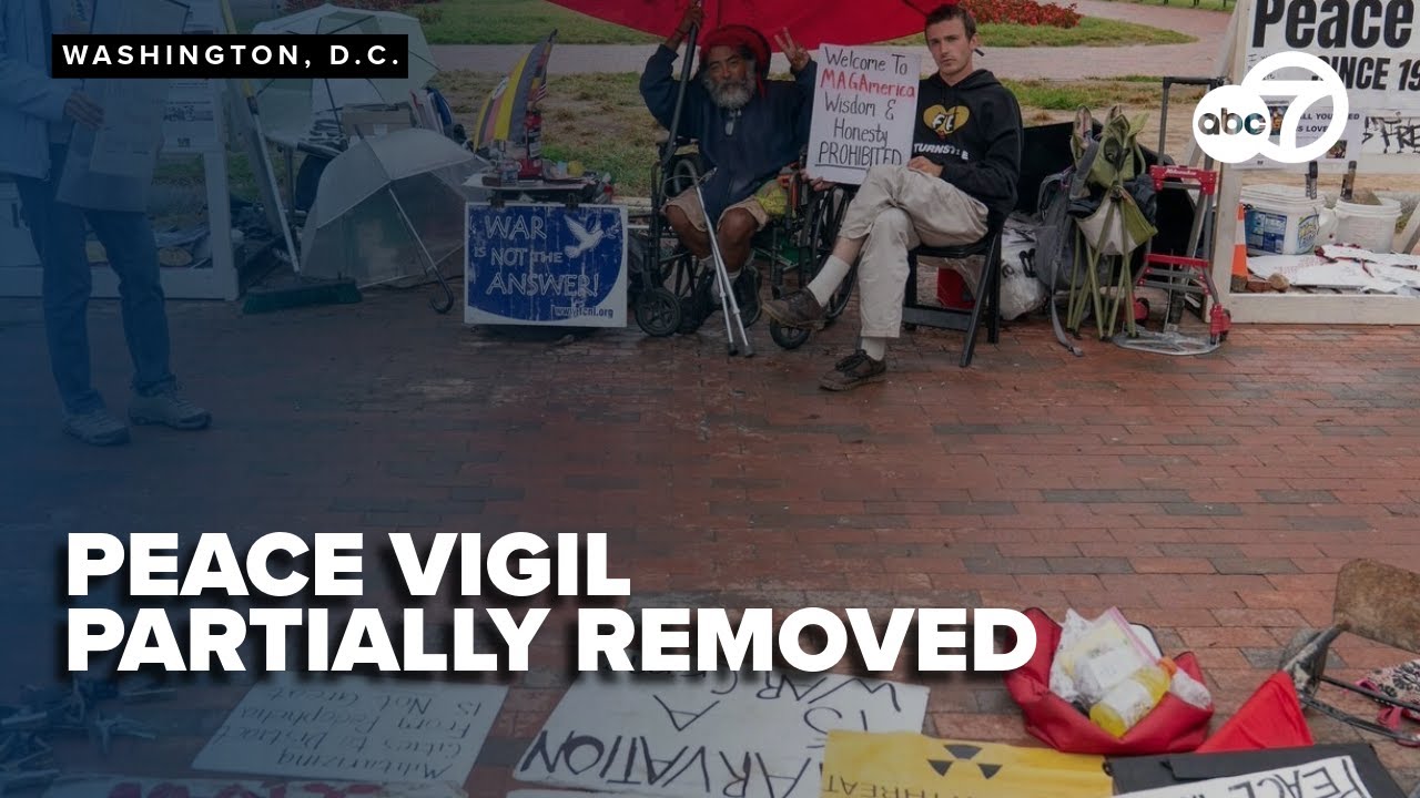 Peace vigil outside White House partially removed under Trump's order