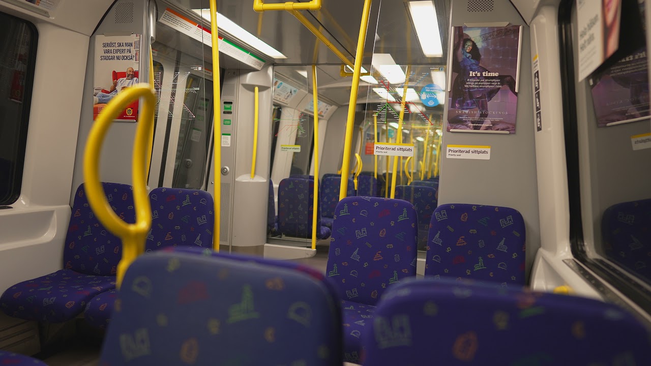 Sweden, Stockholm, subway ride from TENSTA to HJULSTA