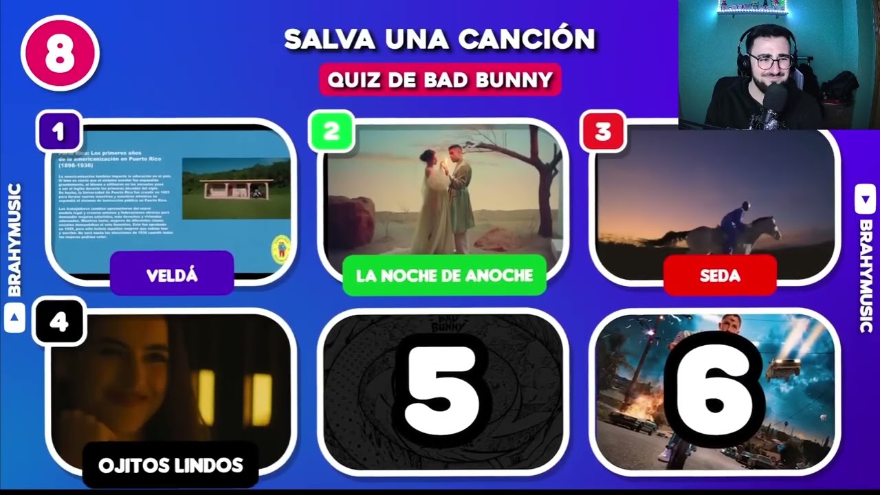Elige una canción de Bad Bunny, NIVEL IMPOSIBLE!!!😈