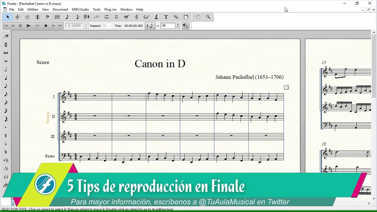 5 Tips de Reproducción en Finale