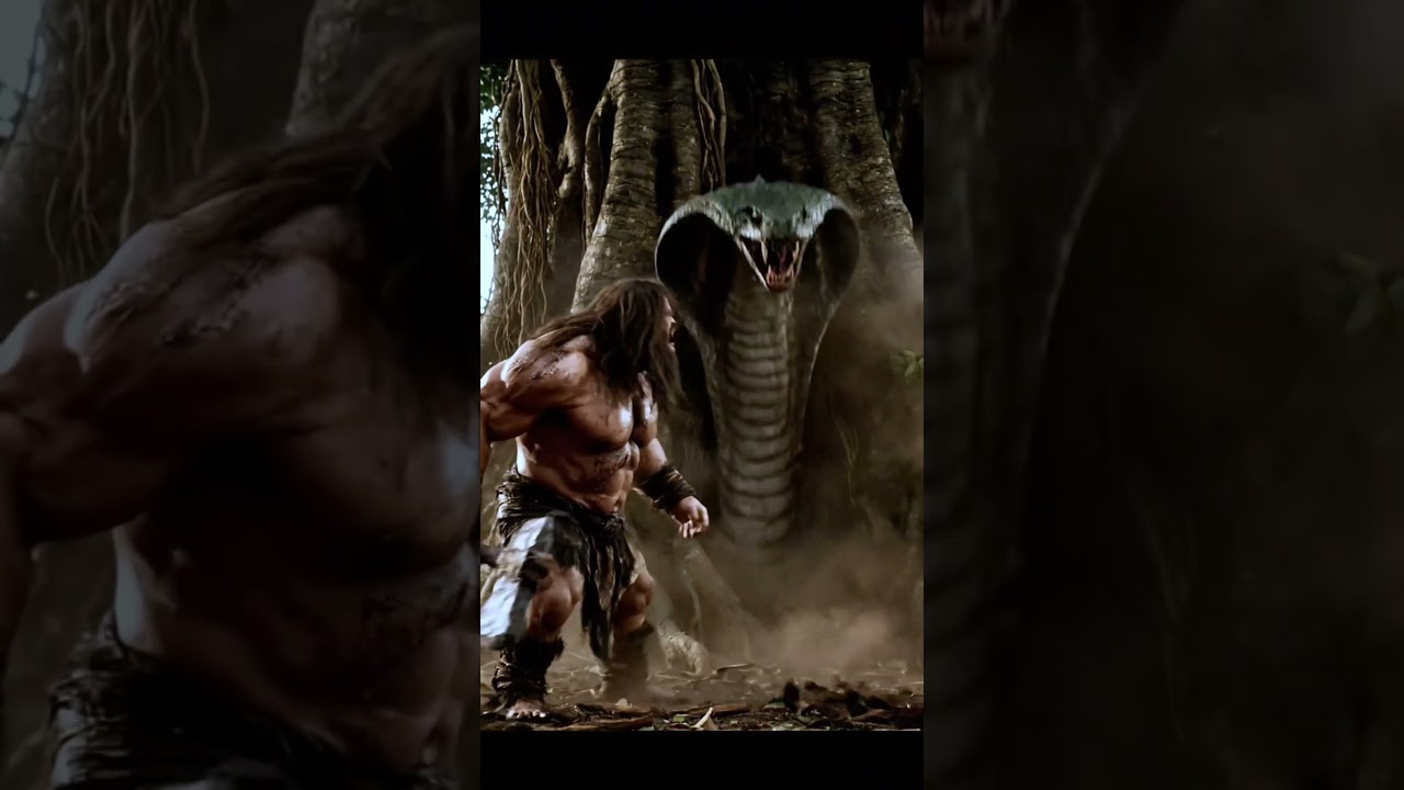 Giant Caveman vs Colossal Serpent &ndash; Prehistoric Showdown | Human Evolution