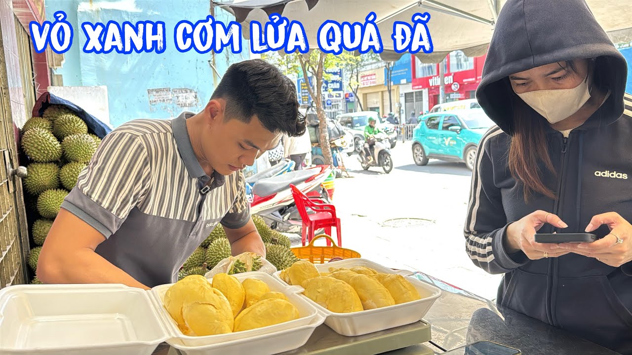🟢Đẳng cấp sầu ri&ecirc;ng vỏ xanh cơm lửa trời ơi