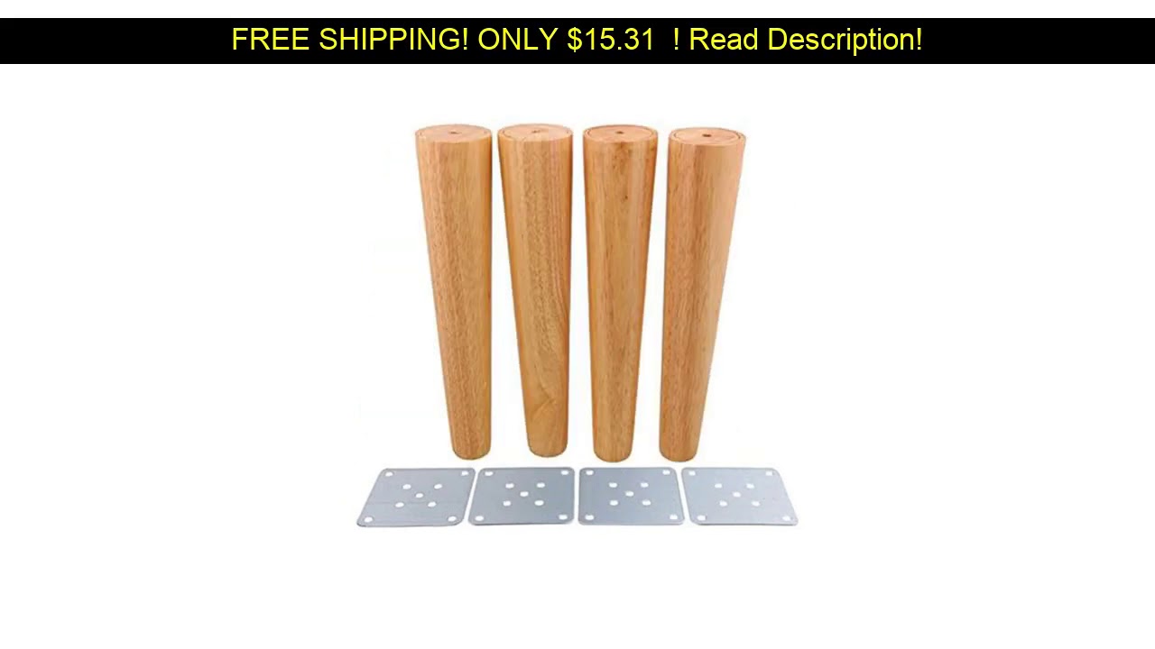 Wood Replacement Sofa Leg with Screws Furniture Legs for Couch Chair Ottoman Loveseat Coffee Table