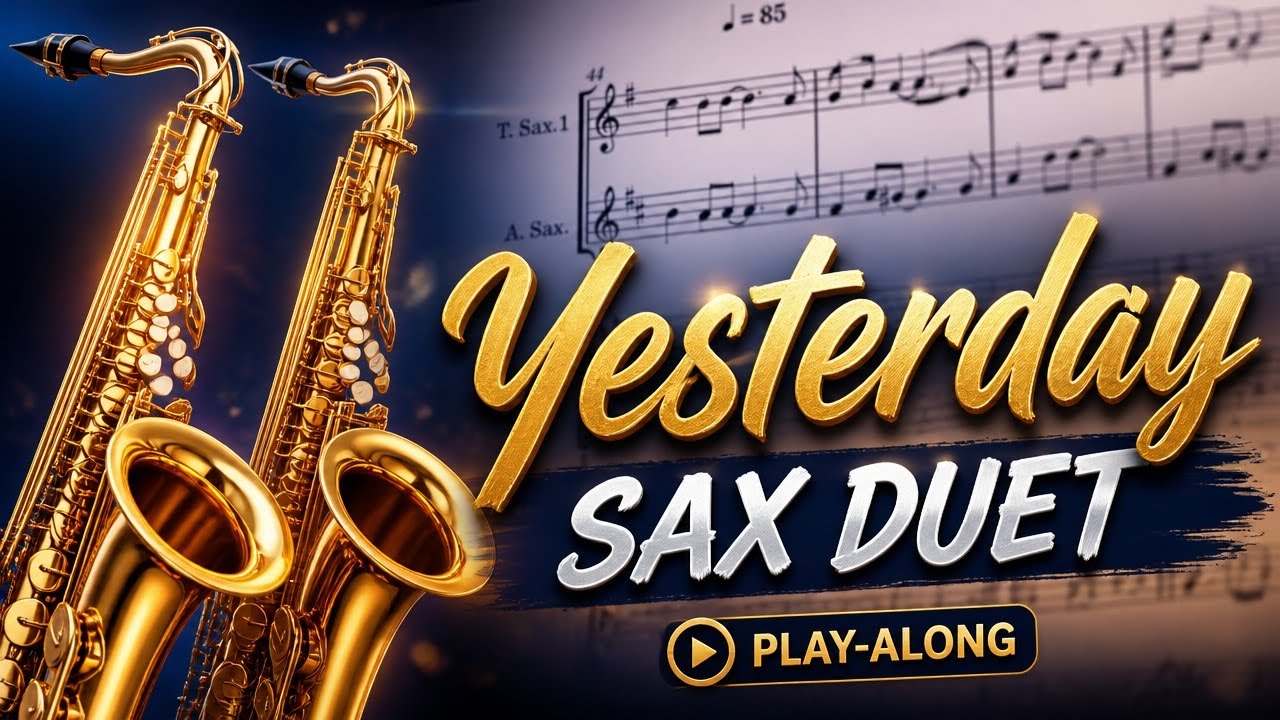 Yesterday (The Beatles) Saxophone Duet Sheet Music Play-along