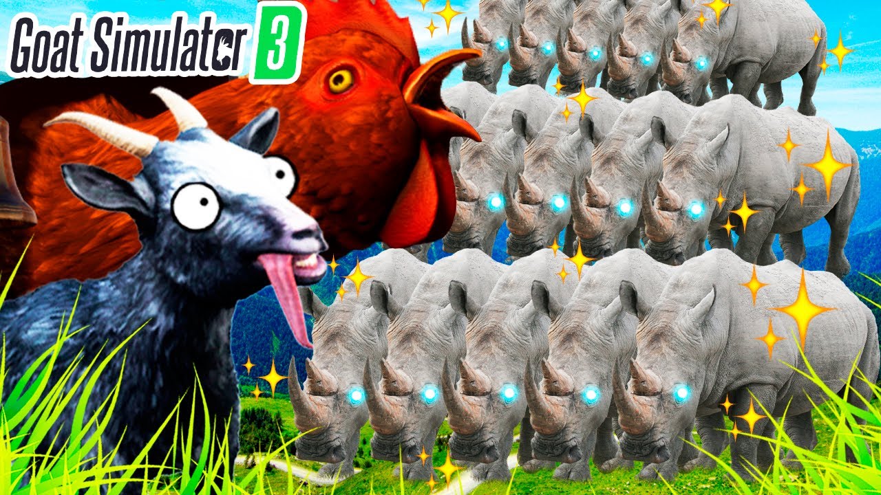 EL POLLO GIGANTE Y EL MISTERIO DE LA CLONACION DE ANIMALES 🦏🦏🐐🐔 | GOAT SIMULATOR 3