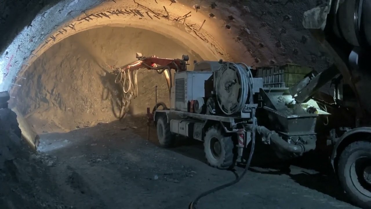 Robot Püskürtme beton uygulaması #Tünel