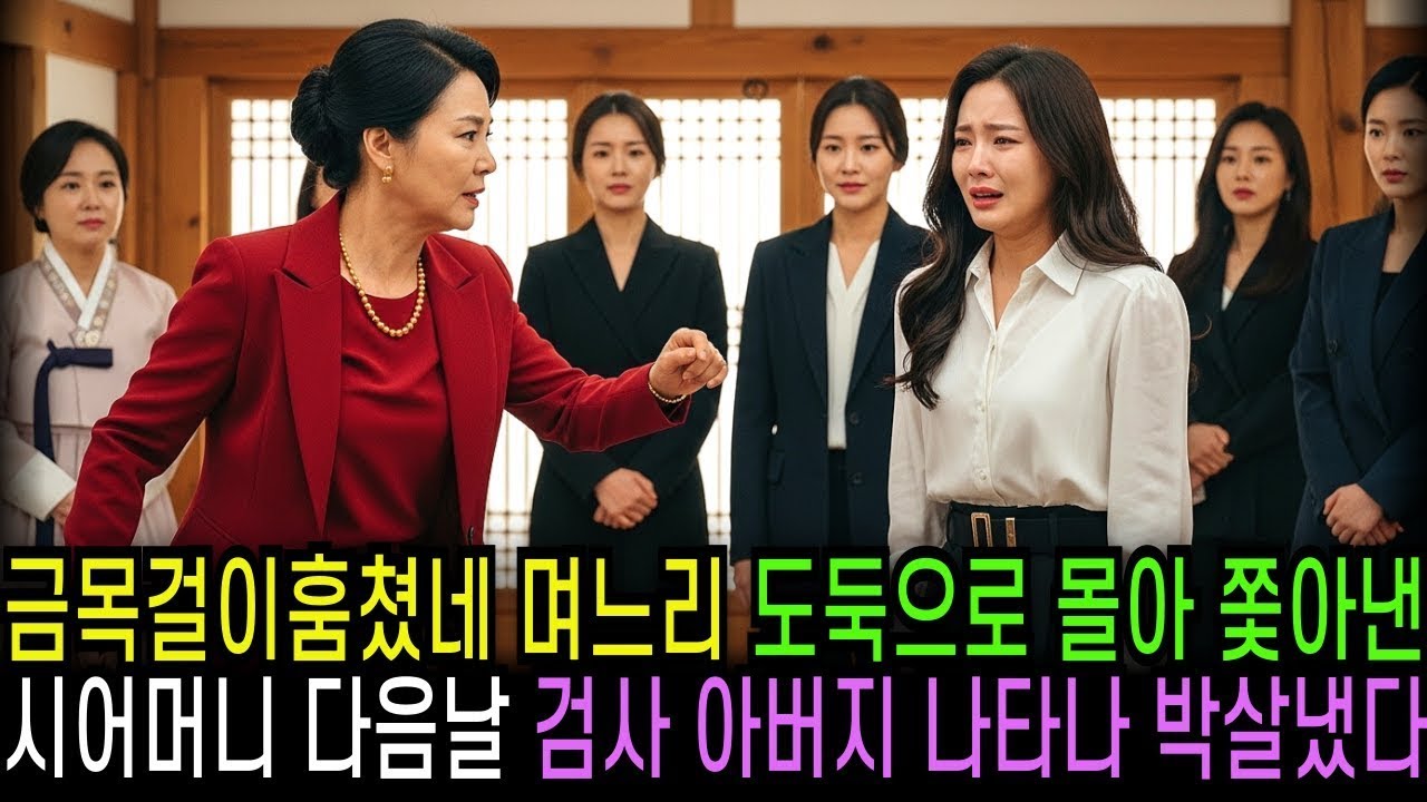 금목걸이훔쳤네 며느리 도둑으로 몰아 쫓아낸 시어머니 다음날 검사 아버지가 박살내는데