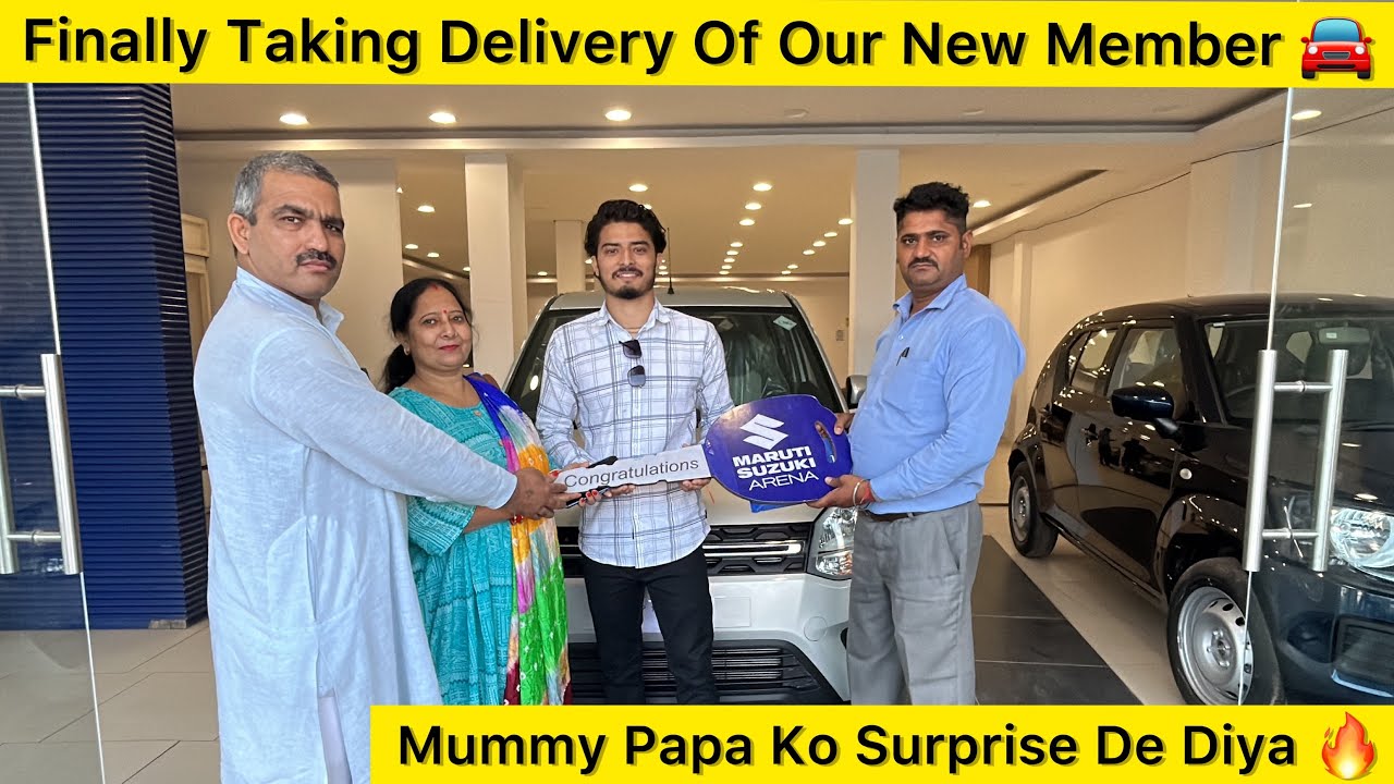 Taking Delivery Of New Car Vlog 🚘 - Wagonar R 2023 😍-Gift For Parents 🔥#wagonr #marutisuzuki
