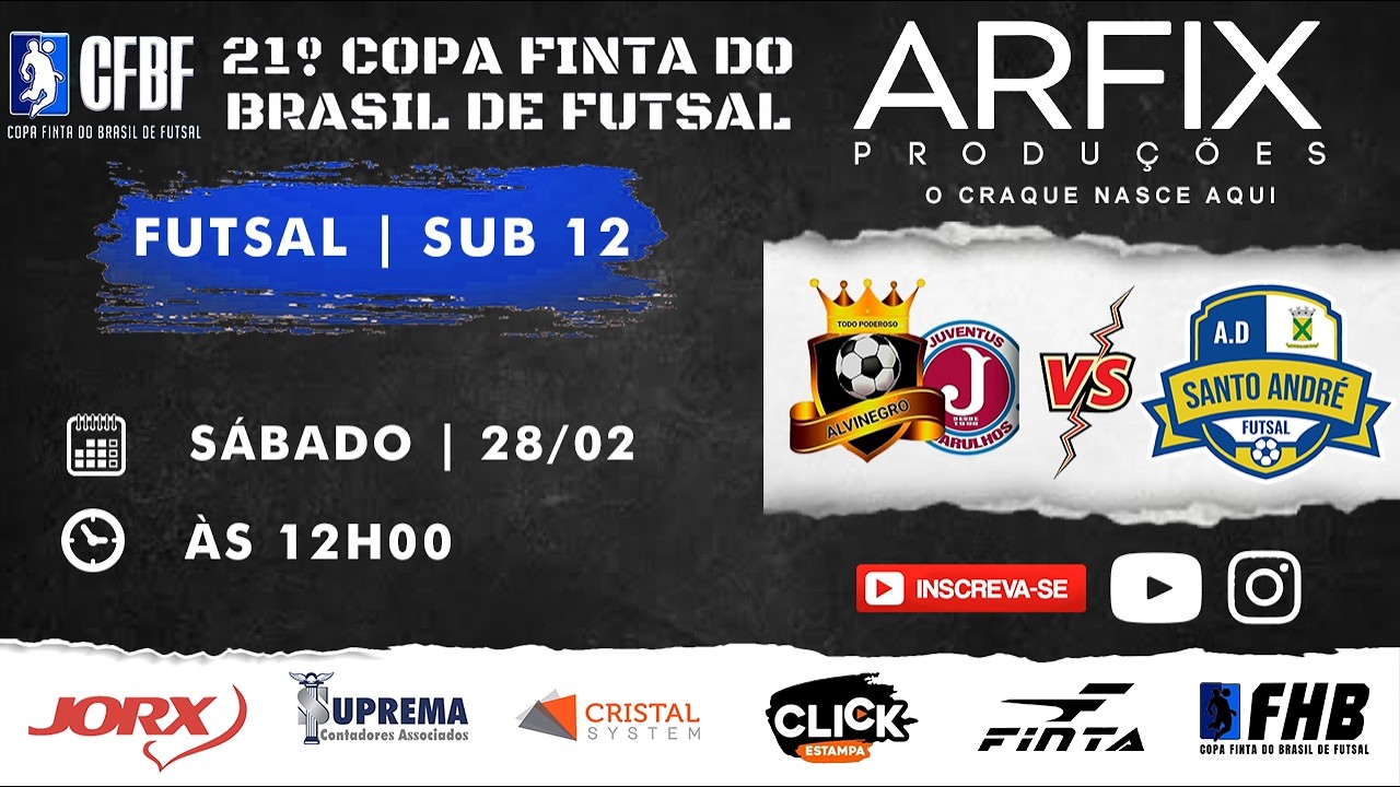 ALVINEGRO/JUVENTUS x AD SANTO ANDRÉ - FUTSAL | SUB 12