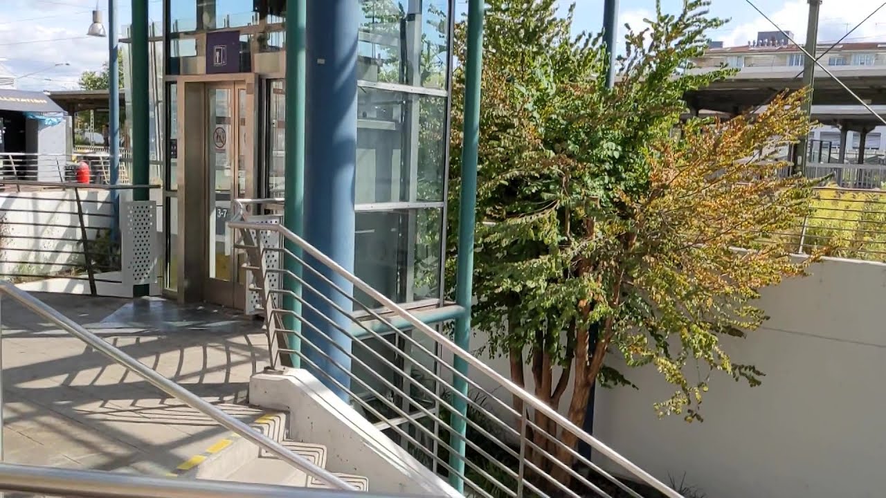 ThyssenKrupp traction glass elevator at Kornwestheim Pbf railway station