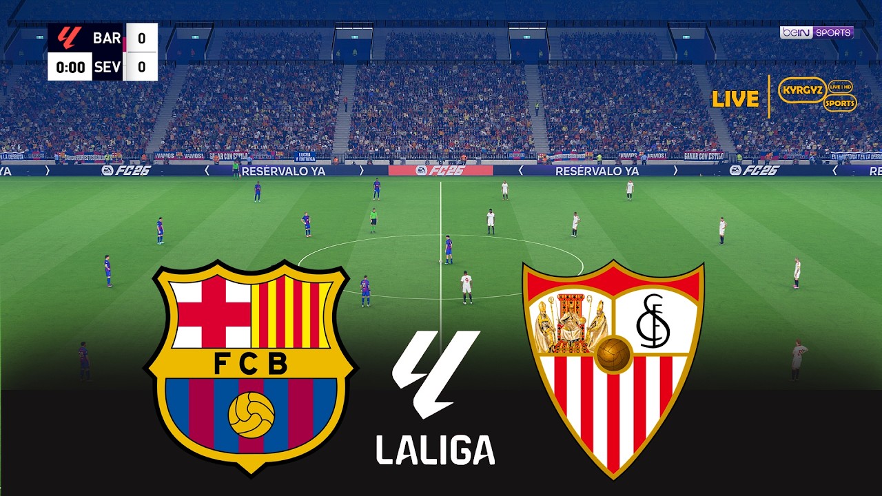 Barcelona vs Sevilla | La Liga 2025/26 | Full Match & All Goals |  Prediction Simulation PES